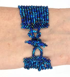 Blues 12-Strand Beaded Bracelet