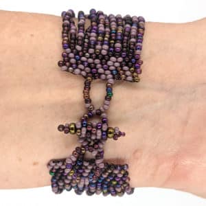Purples 12-Strand Beaded Bracelet