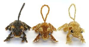 Amazon Frog Beaded Ornament - A Variety of Colors