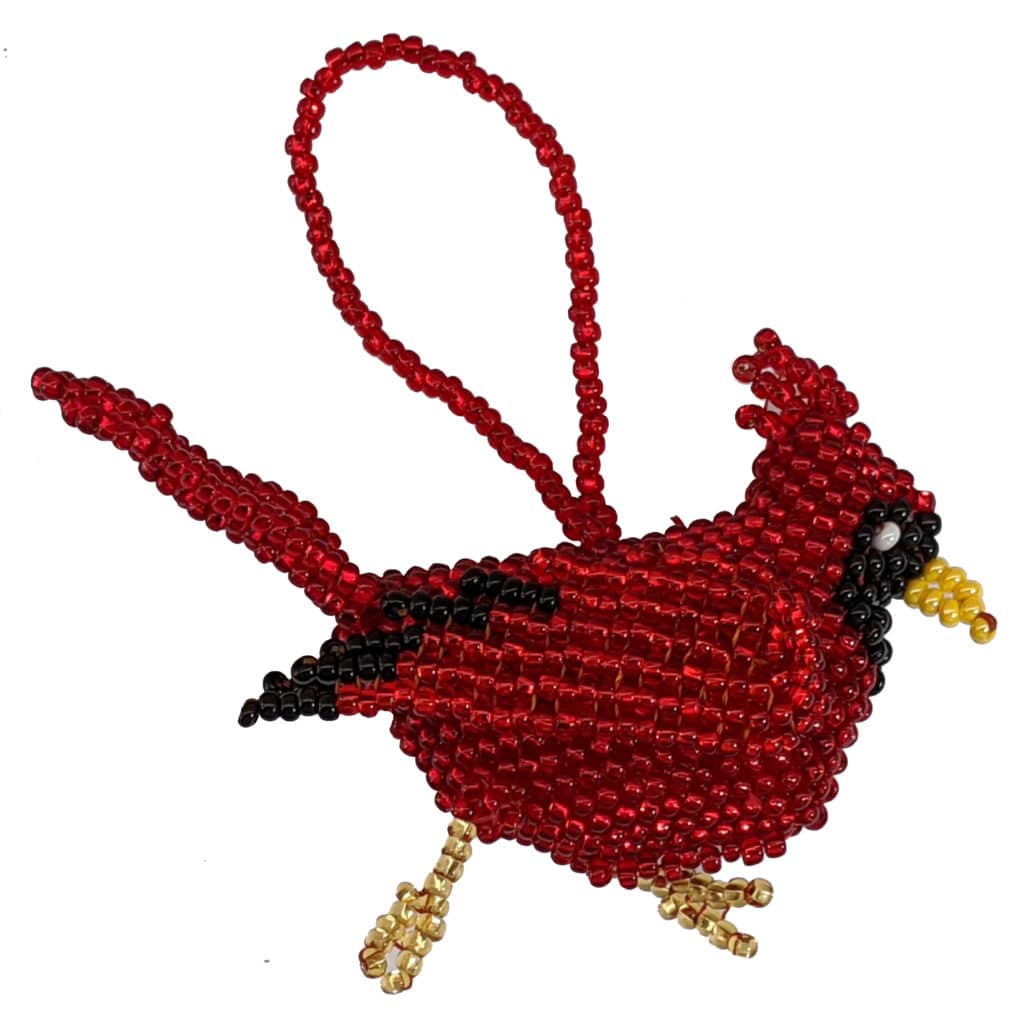 Northern Cardinal Beaded Ornament