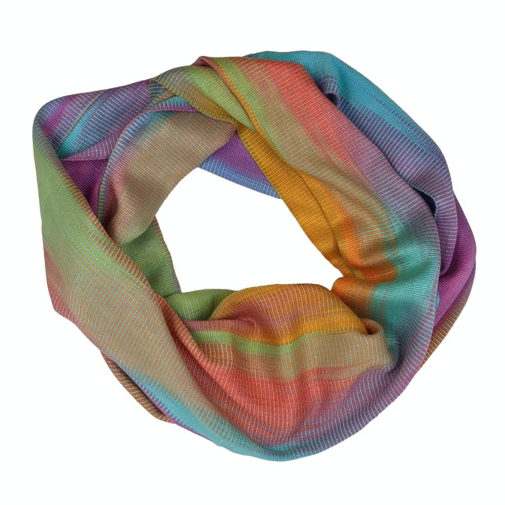 Pastels Lightweight Bamboo Handwoven Infinity Scarf 11 x 68