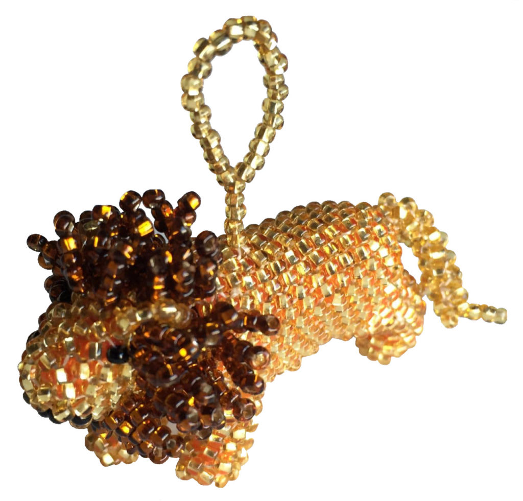 Lion Beaded Ornament 