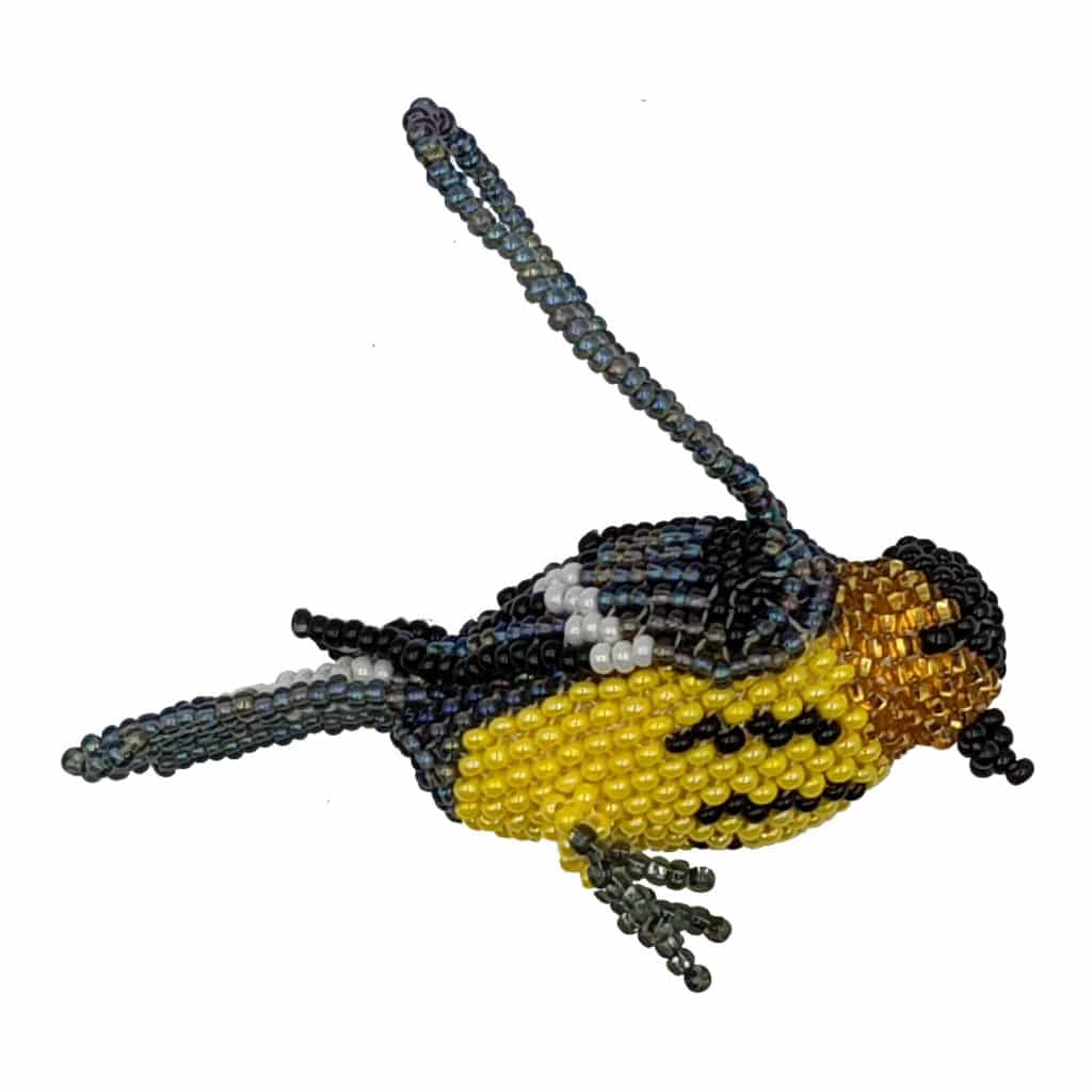 Cape May Warbler Beaded Bird Ornament