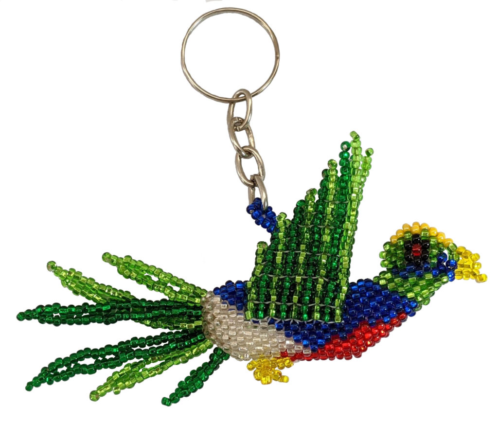 Quetzal Beaded Keyring