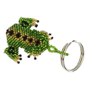 Frog Beaded Key Ring