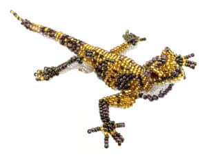 Gecko Beaded Pin - Golds
