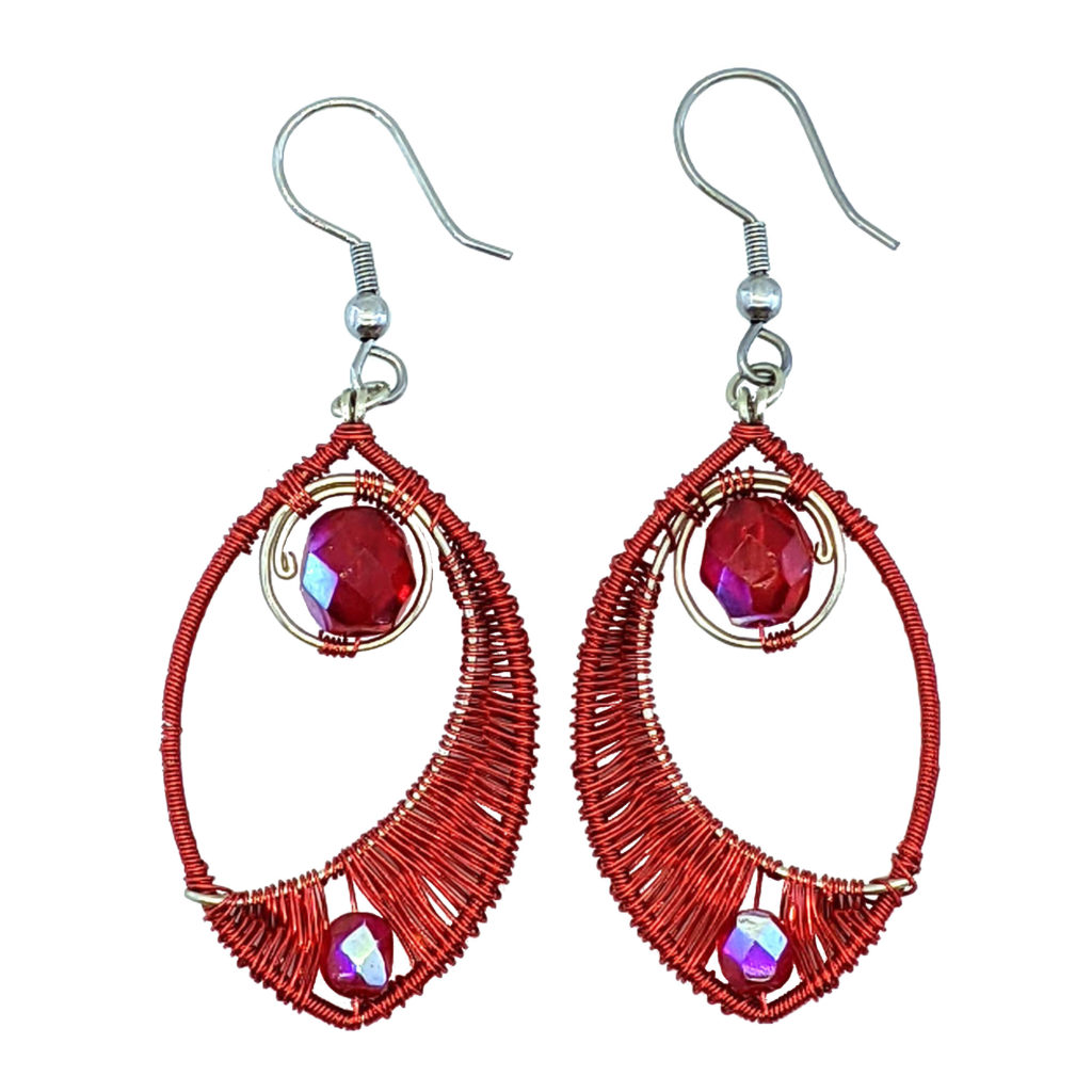 Reds Fernanda Beaded Earrings