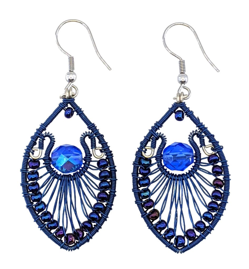 Blues Peacock Earrings