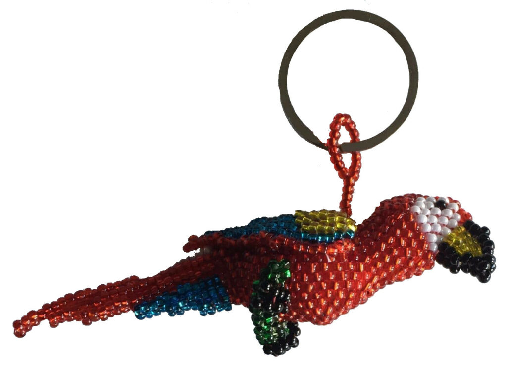 Parrot Beaded Ornament - Red